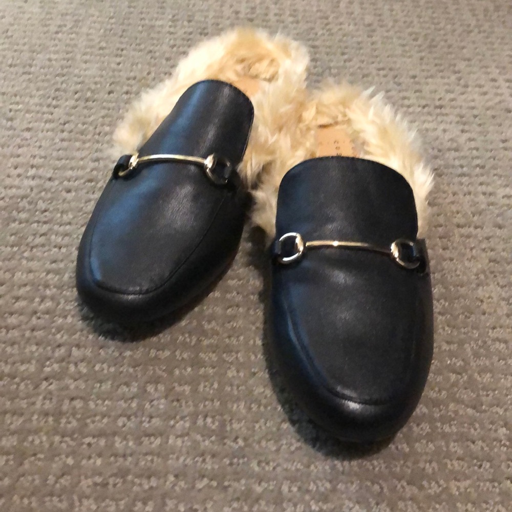 A New Day faux fur mules